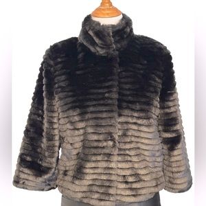 Express Black Faux Fur Coat